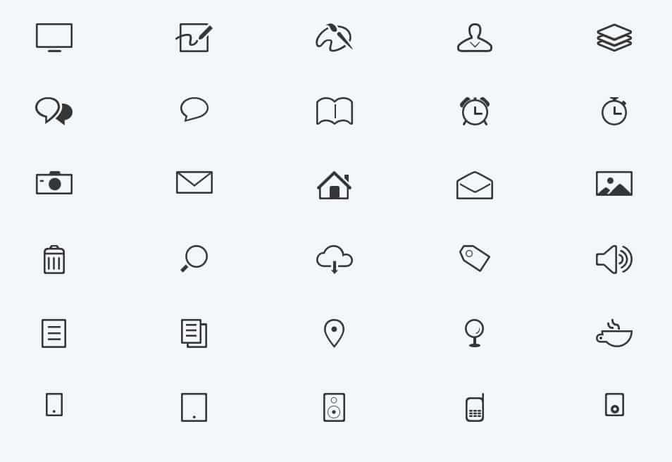 60+ Best Free Line Icon Sets 22 Modern Minimal Glyphs