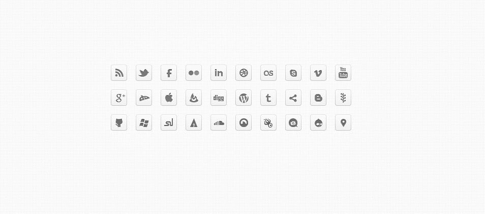 500+ Best Free Social Media Icon Sets 78 Mono DC – Black & White Monochrome Social Icons