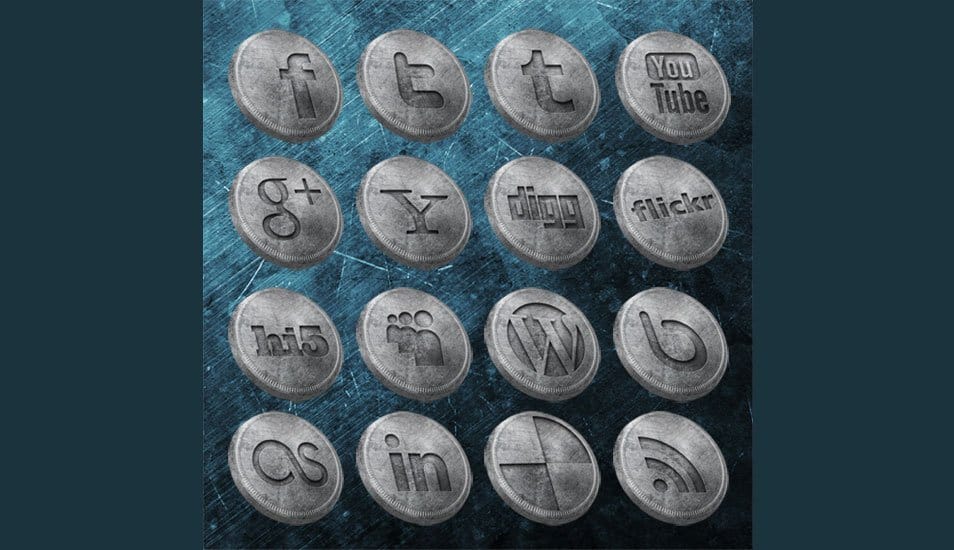500+ Best Free Social Media Icon Sets 234 Old Coins Social Media Icons
