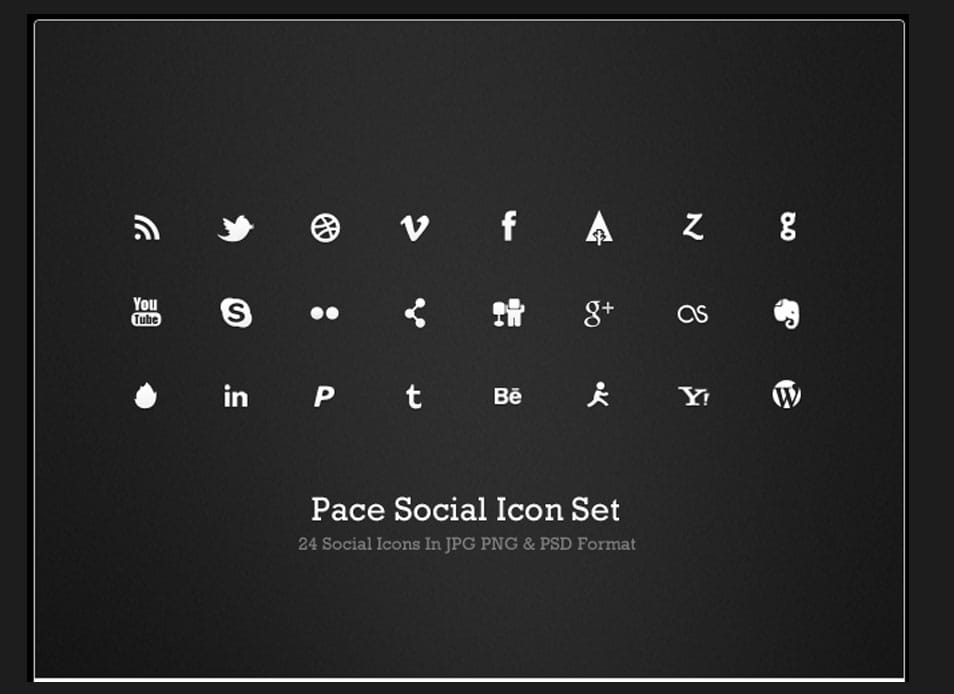 500+ Best Free Social Media Icon Sets 91 Pace Social Icon Set