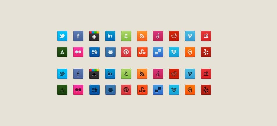 500+ Best Free Social Media Icon Sets 245 Purty Social Icons