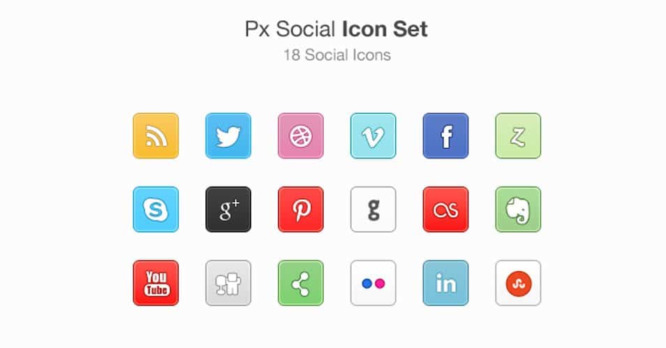 500+ Best Free Social Media Icon Sets 159 Px Social Icon Set (PSD)