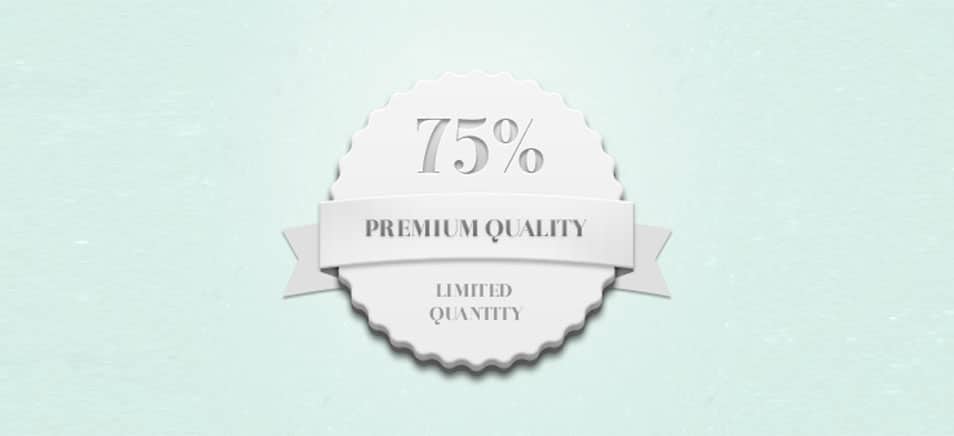 Quality / Quantity Badge (Psd)