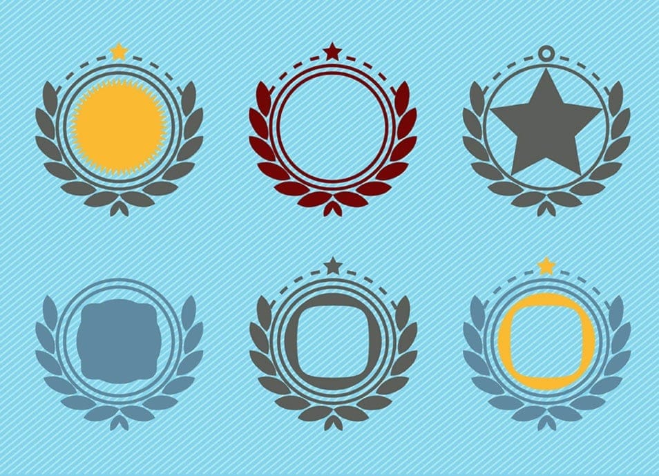 Retro Emblem Badge Decorations