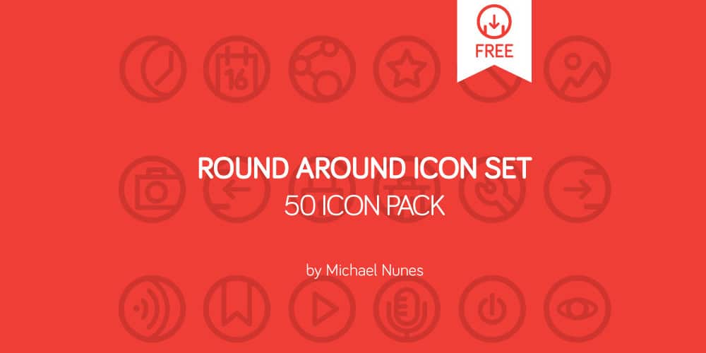 Latest Free Web Elements from December 2013 9 Round Around Icon Pack