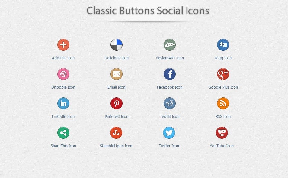 500+ Best Free Social Media Icon Sets 10 Round Social Media Icons