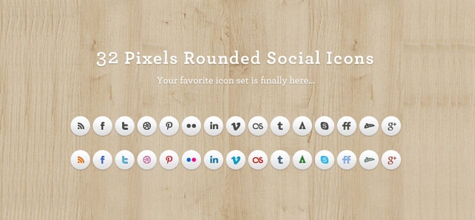 500+ Best Free Social Media Icon Sets 23 Rounded Social Media Icons Set