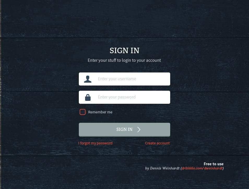 Sign In PSD Sign In PSD