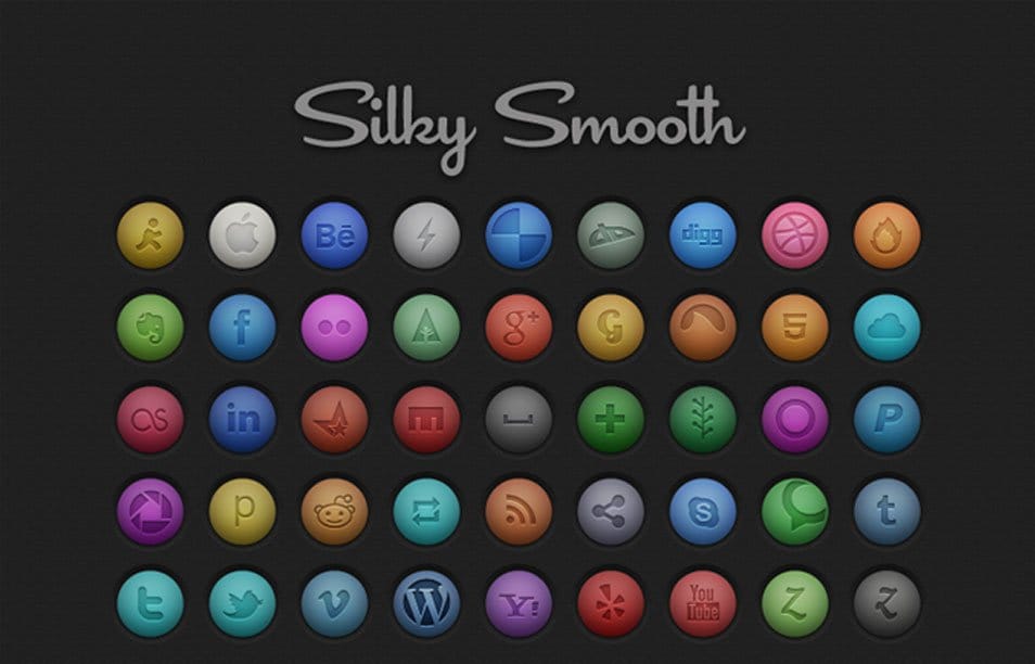 500+ Best Free Social Media Icon Sets 36 Silky Smooth Social Icons