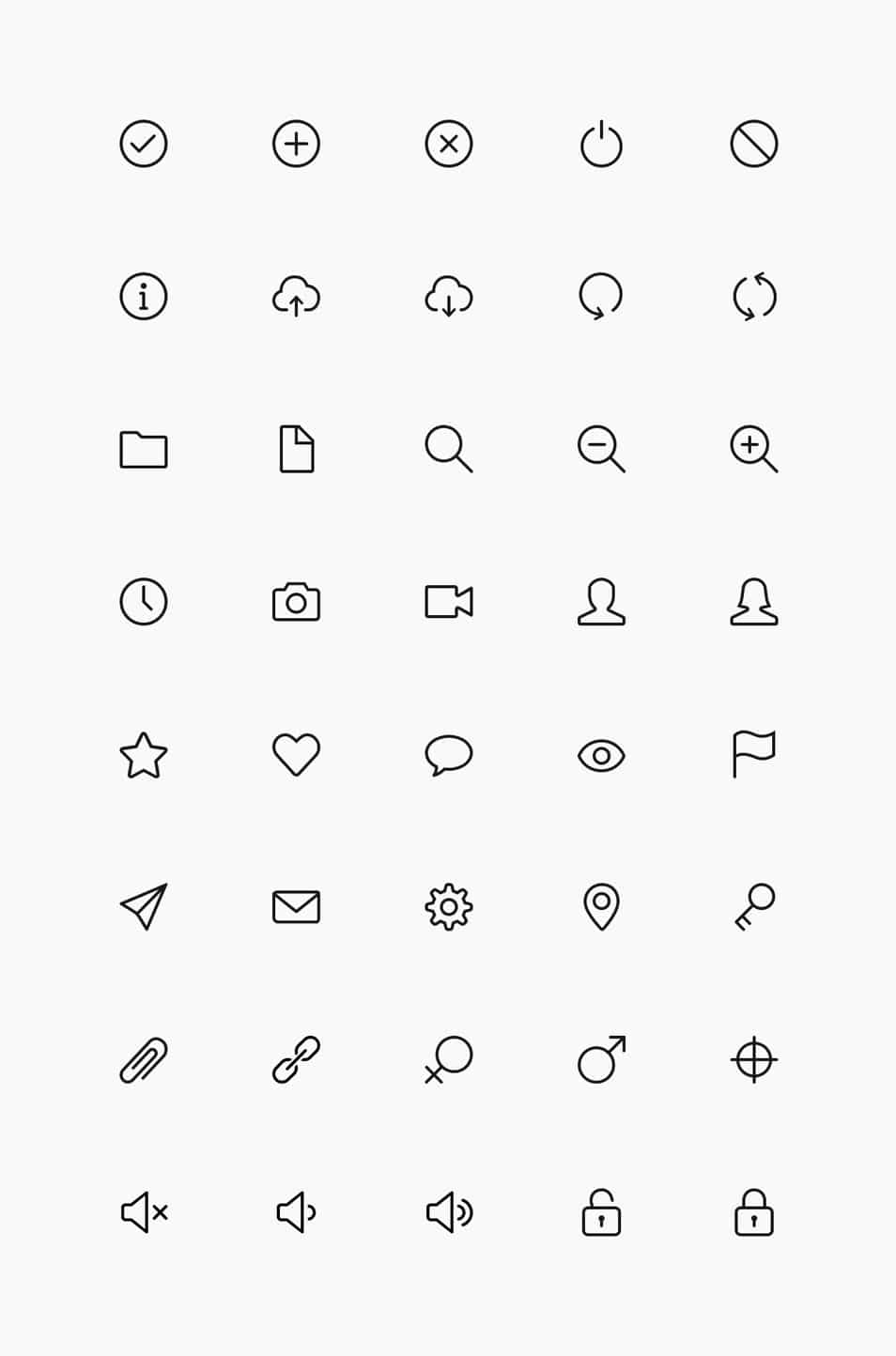 Simple Line Icons Set Vol.1