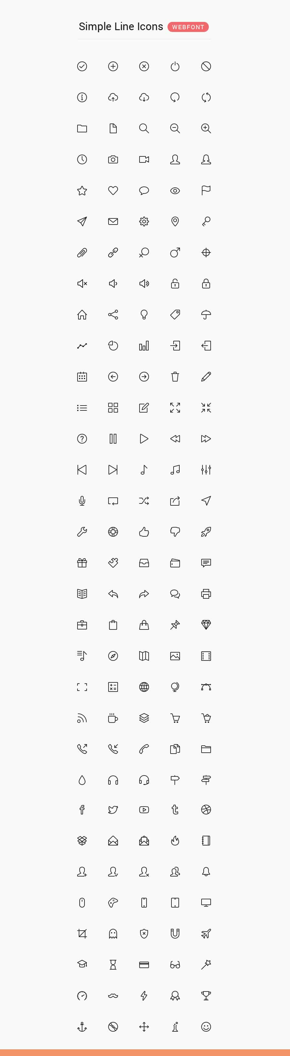 Simple Line Icons Webfont