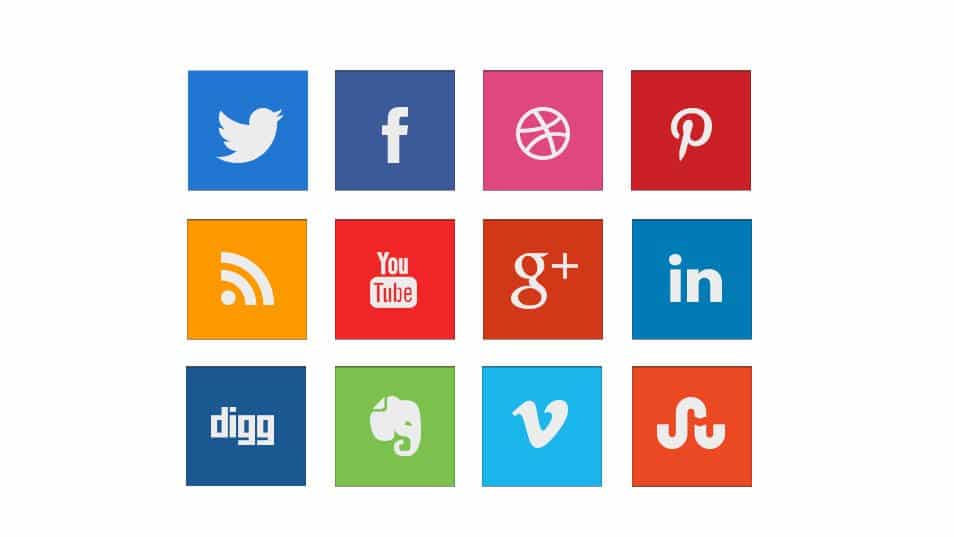 500+ Best Free Social Media Icon Sets 151 Square Social Icon Pack