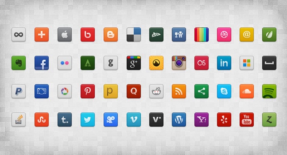 500+ Best Free Social Media Icon Sets 181 Social Icon Set