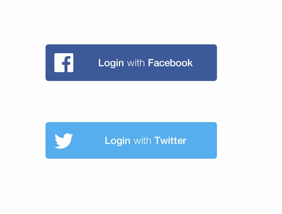 Social Login Buttons Social Login Buttons