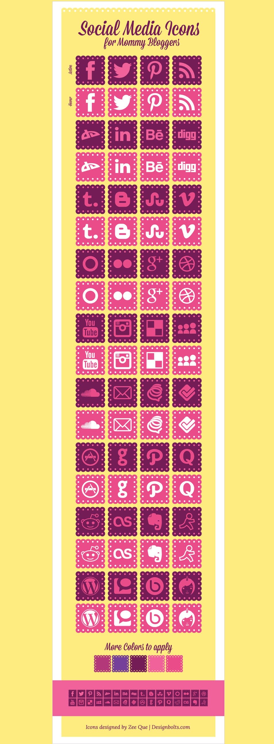 500+ Best Free Social Media Icon Sets 198 Social Media Icons For Mommy Bloggers