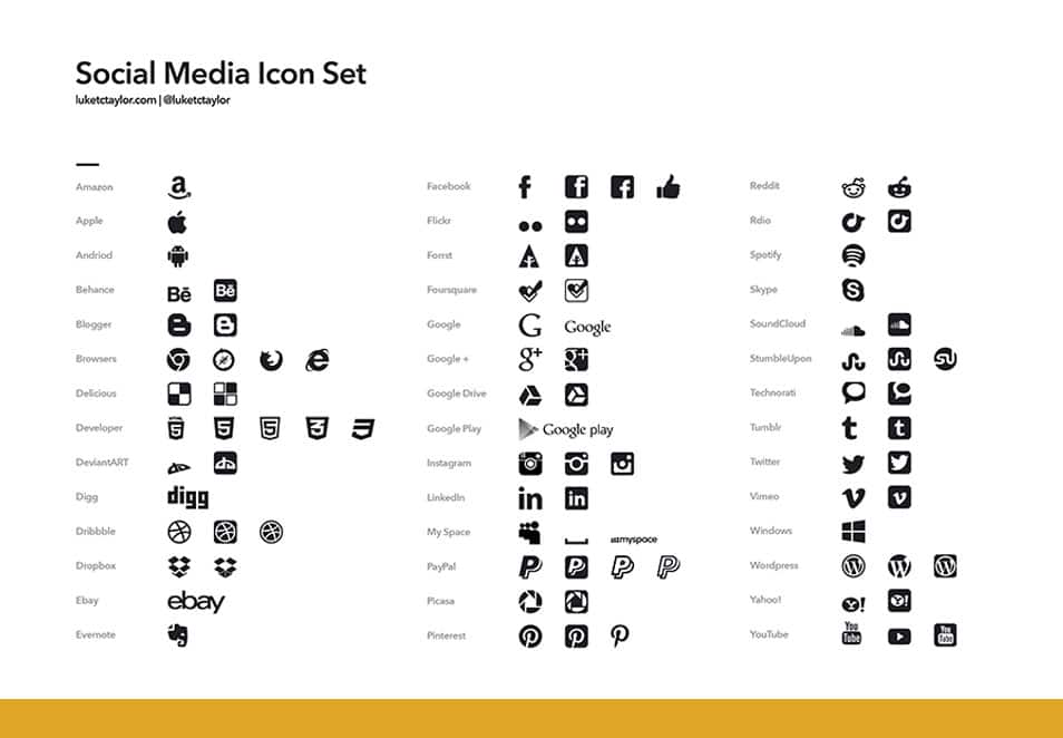 500+ Best Free Social Media Icon Sets 80 Social Media Icons