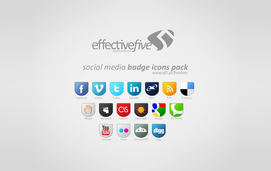 500+ Best Free Social Media Icon Sets 145 Social Media badge icons set