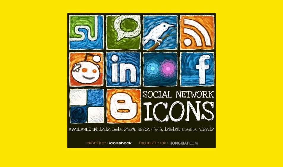 500+ Best Free Social Media Icon Sets 130 Social Network Icon Set