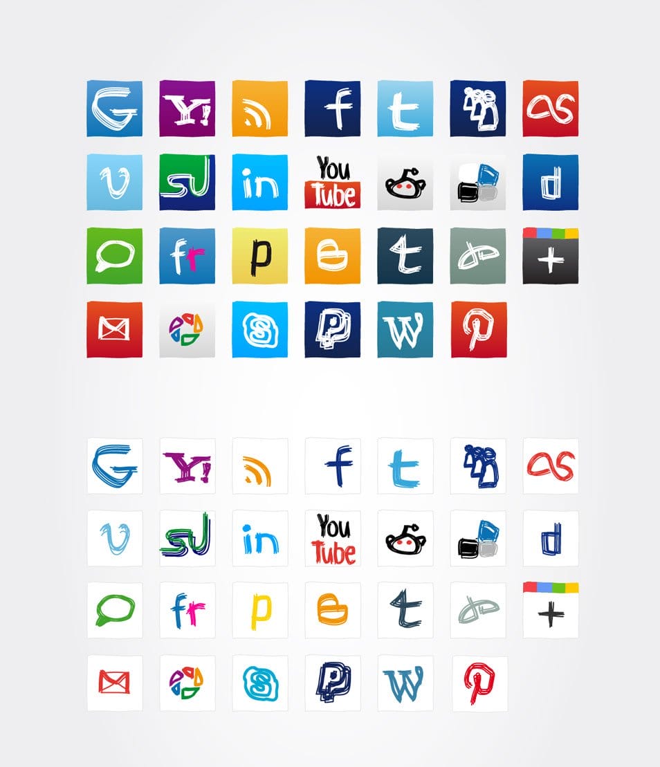 500+ Best Free Social Media Icon Sets 119 Social media icons 2012 update