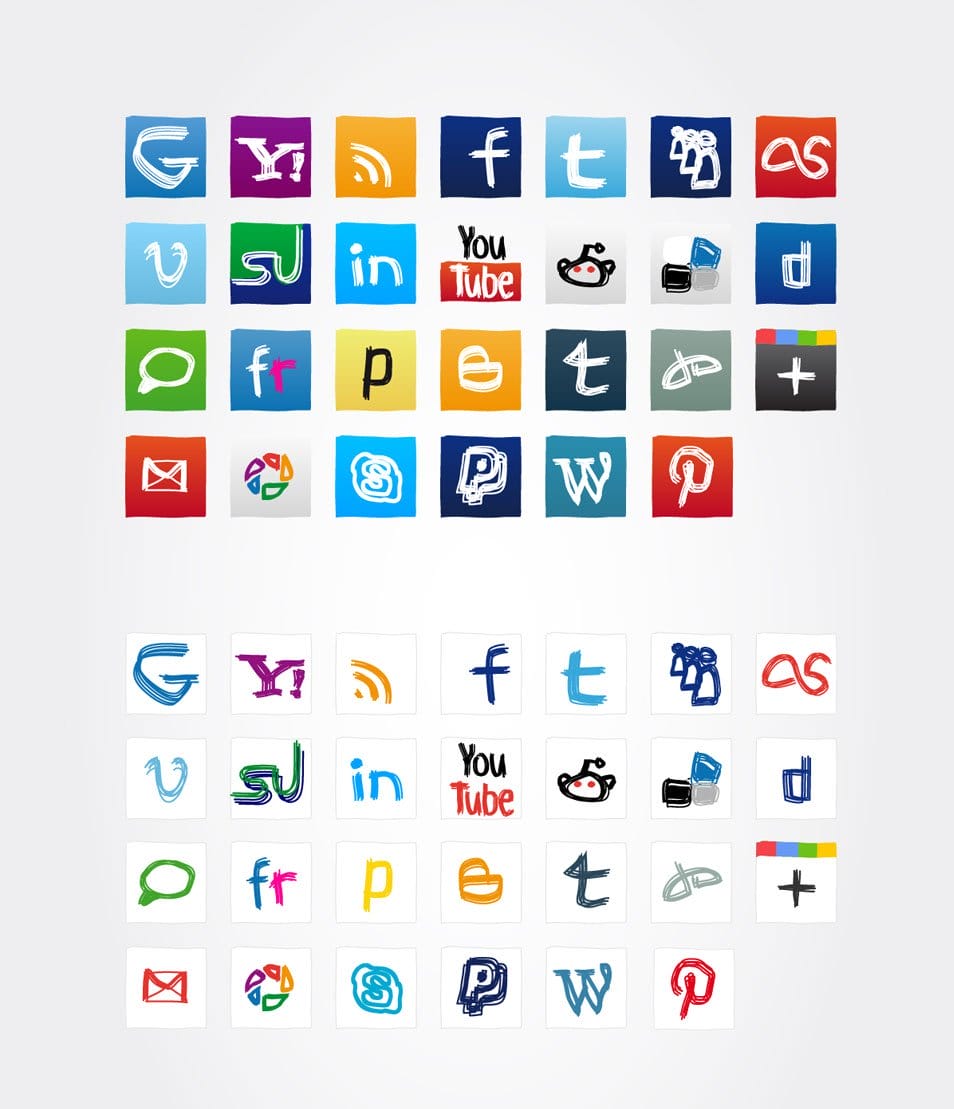 Social media icons 2012 update