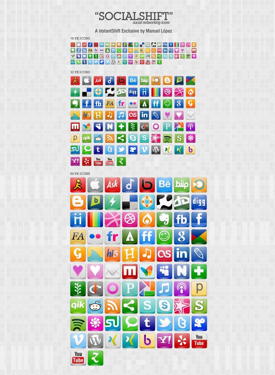 500+ Best Free Social Media Icon Sets 165 SocialShift Icon Set: 246 Free Social Networking Icons