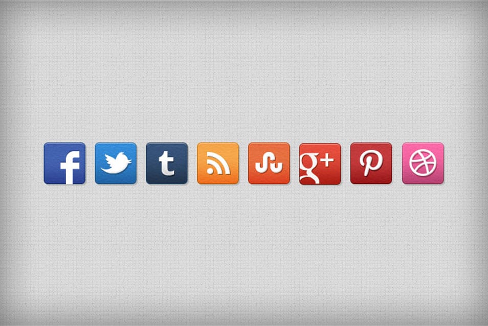 500+ Best Free Social Media Icon Sets 157 Stucco Social Media Icon Set