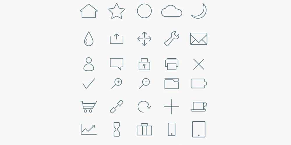 Latest Free Web Elements from November 2013 8 stylized-minimalist-icon