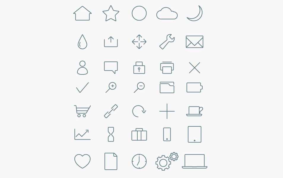 60+ Best Free Line Icon Sets 41 Stylized Minimalist Icon Collection (Vector)