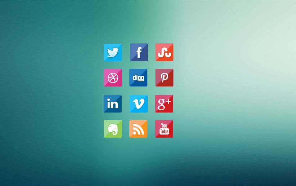 500+ Best Free Social Media Icon Sets 158 Subtle Glossy Fade social media icons set