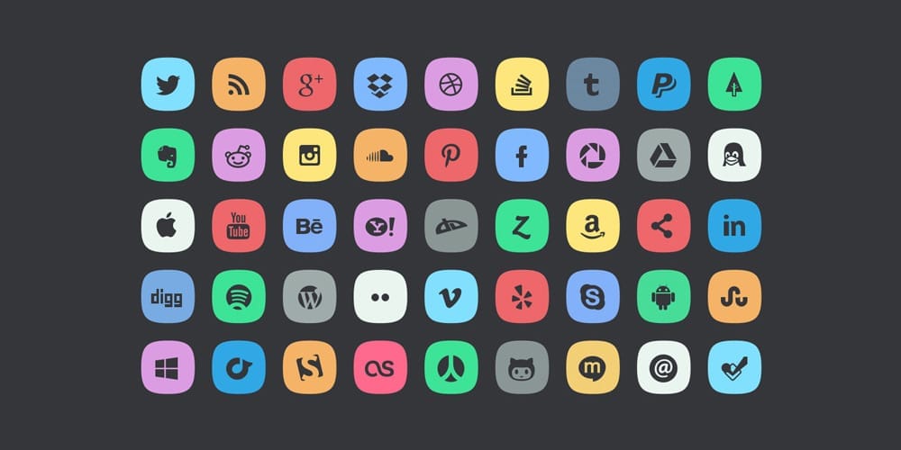 Latest Free Web Elements from December 2013 4 subtle-social-icons