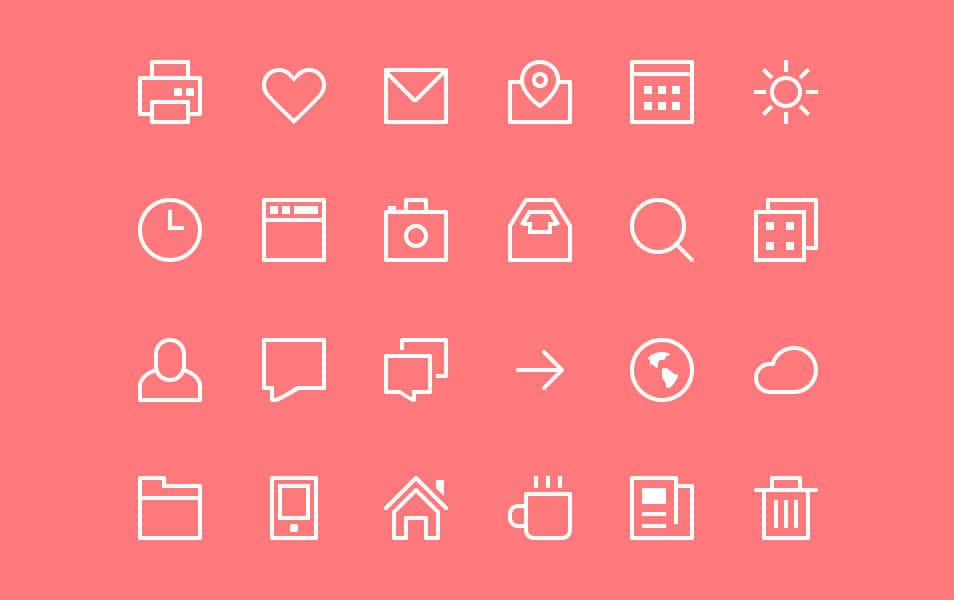 Thin Stroke Icons