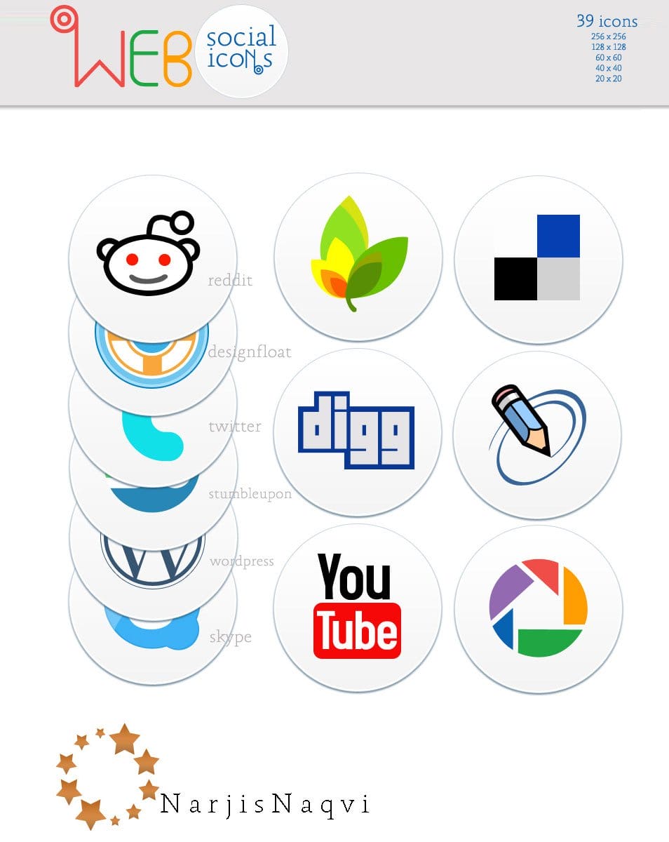 Web social icons