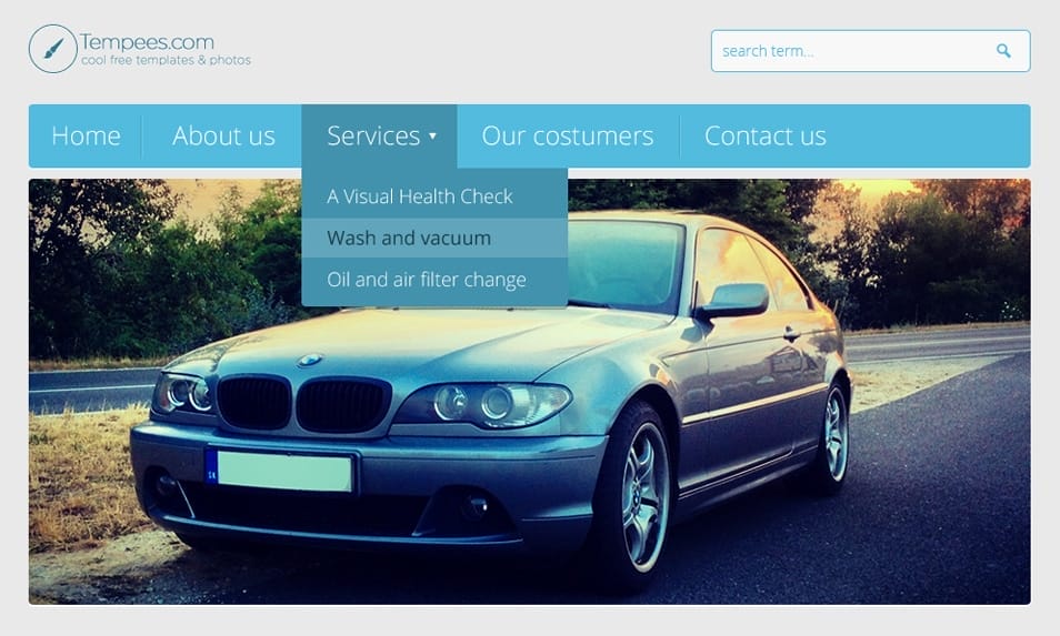 Website flat header Website flat header