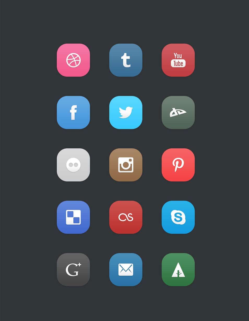 Zosial Free Flat Social Media Icons