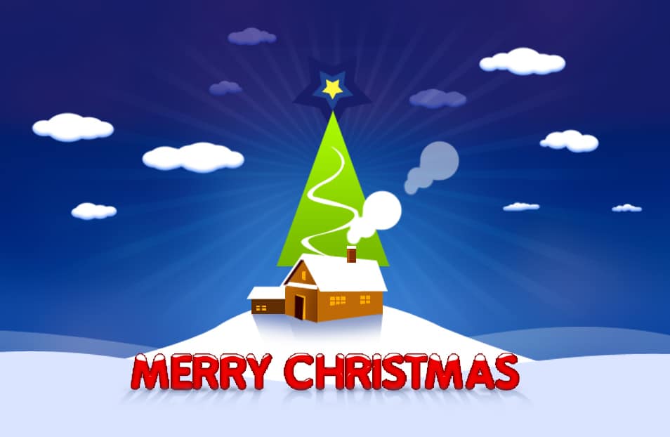 christmas greeting card psd