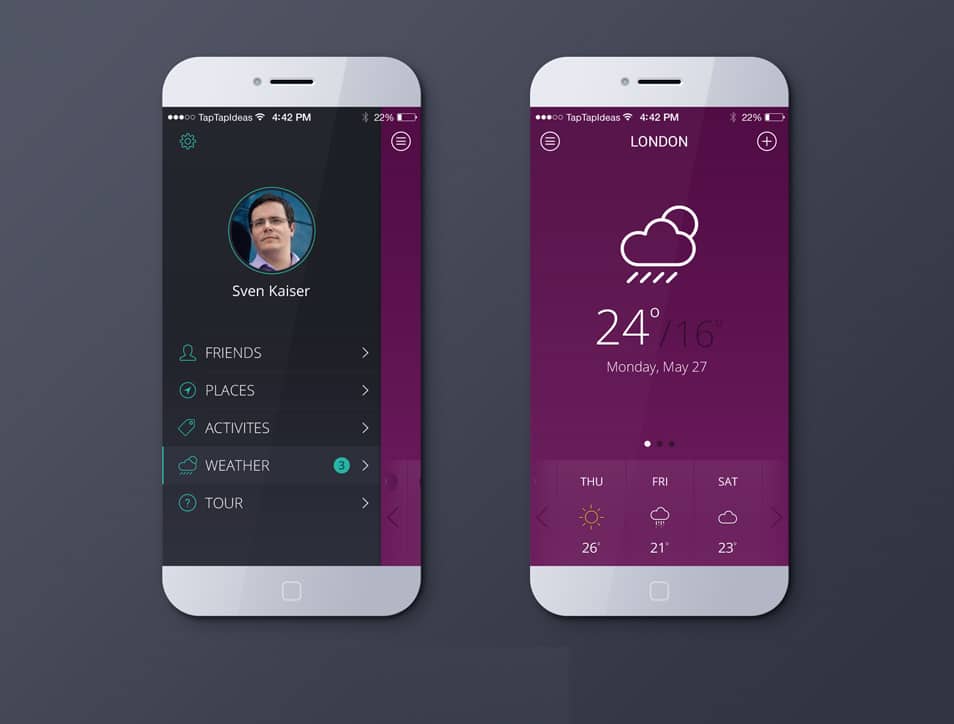 free weather app psd ios7 free weather app psd ios7