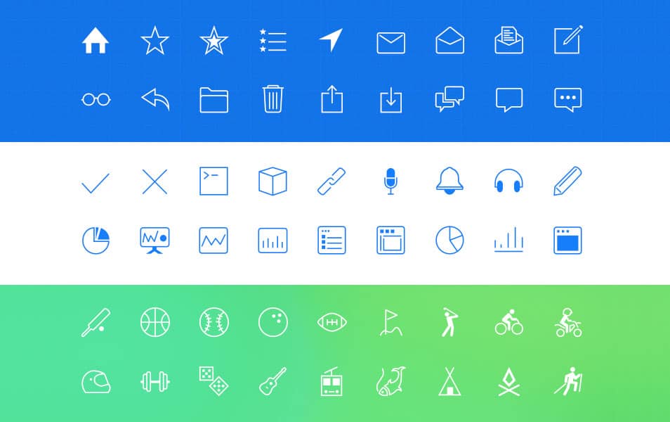 60+ Best Free Line Icon Sets 29 iOS 7 line icons