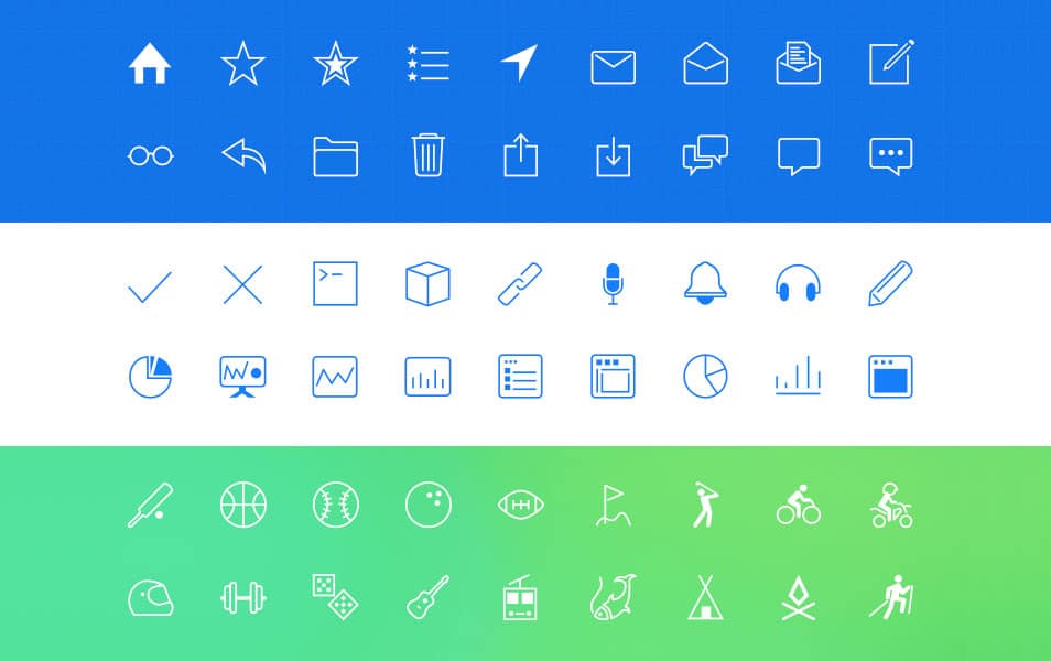 iOS 7 line icons