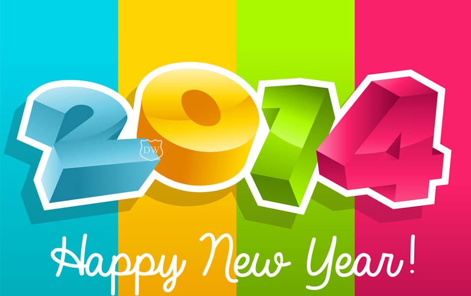 New Year 2014 3D wallpaper