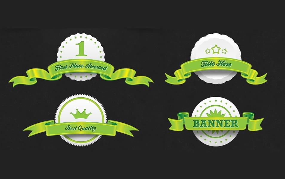 Free Ribbon PSD Set Free Ribbon PSD Set