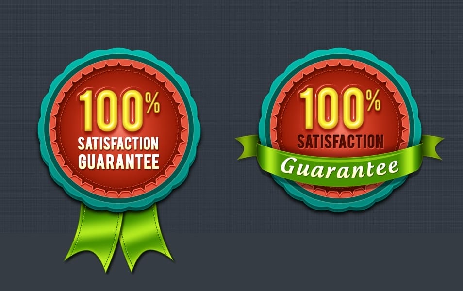 Free Satisfaction Guaranteed Ribbon and Badge Free Satisfaction Guaranteed Ribbon and Badge