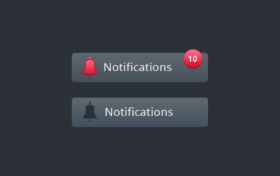 Free psd Button Notifications Free psd Button Notifications
