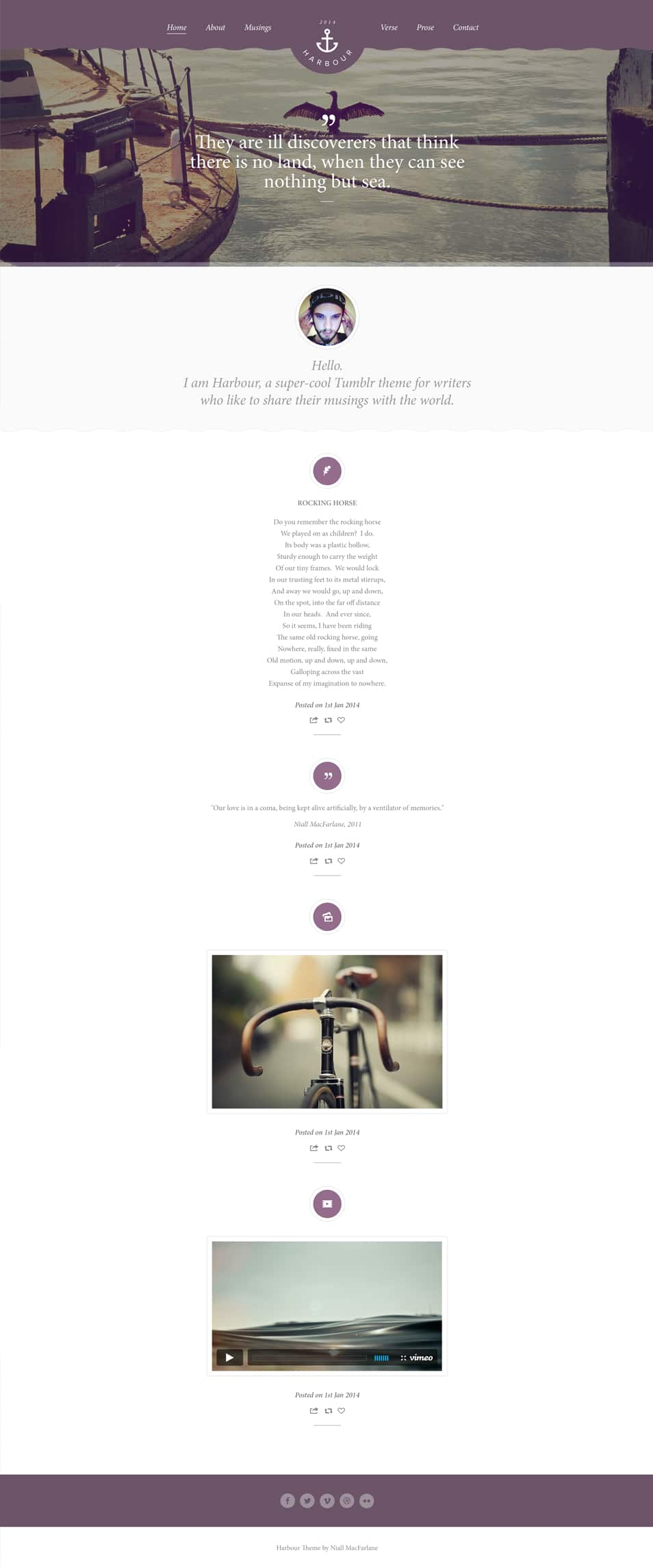 Harbour free PSD website template Harbour free PSD website template