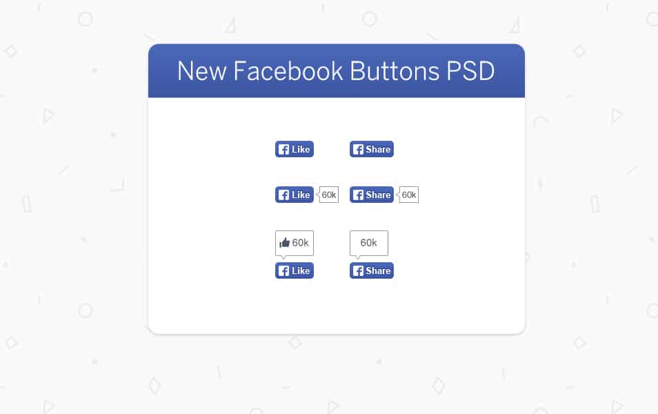 New Facebook Buttons