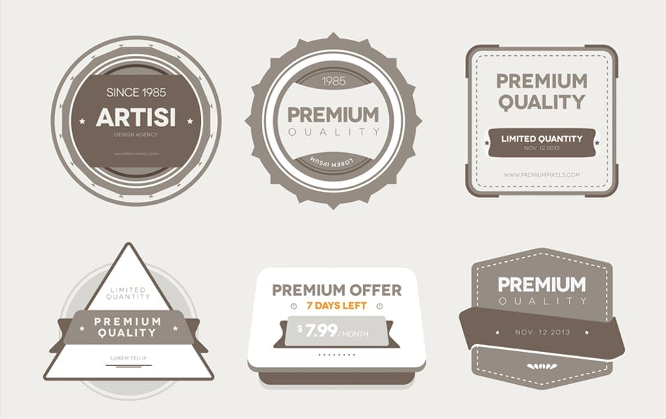 Premium Quality Badges (Vector) Premium Quality Badges (Vector)