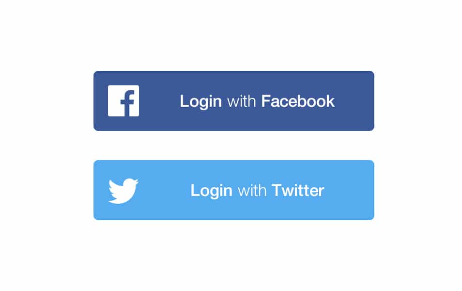 Social Login Buttons Social Login Buttons