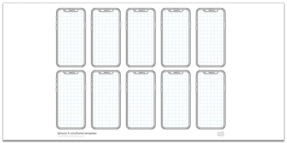 iPhone X Wireframe