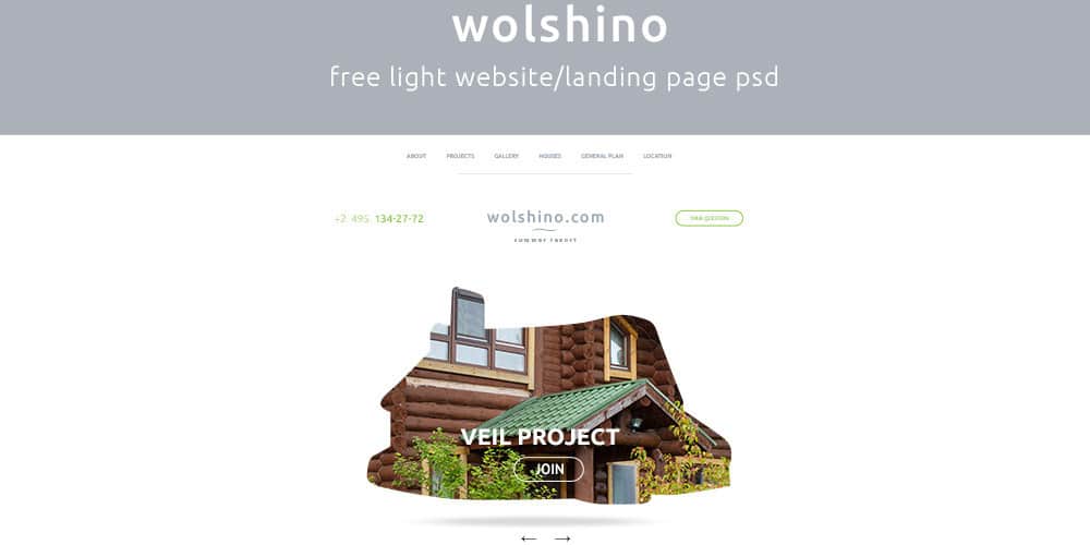 Free Landing Page PSD