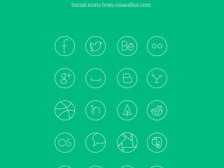 Free Social Media Line Icon Set