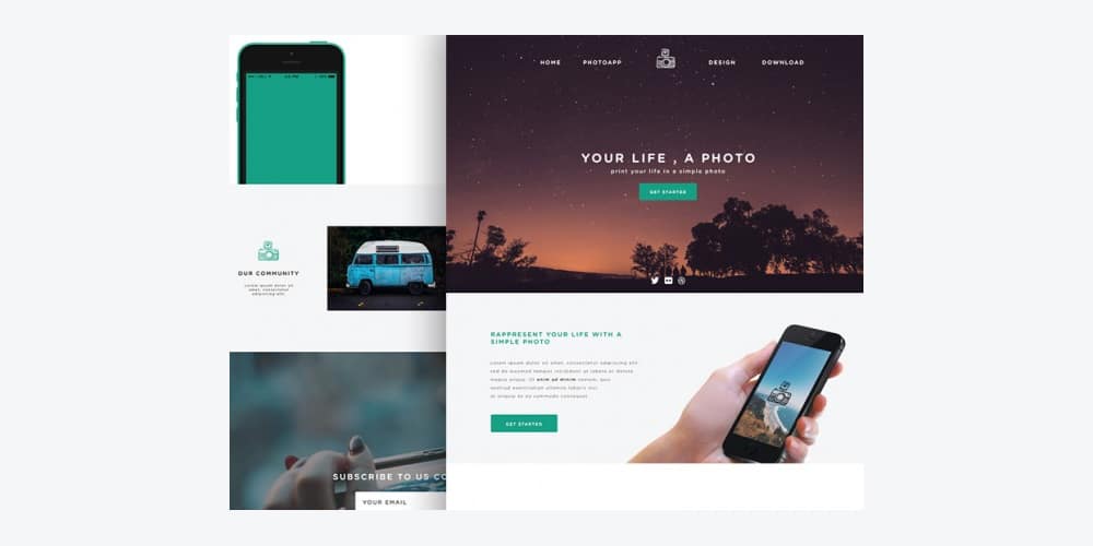 Phototime Free Website Template PSD